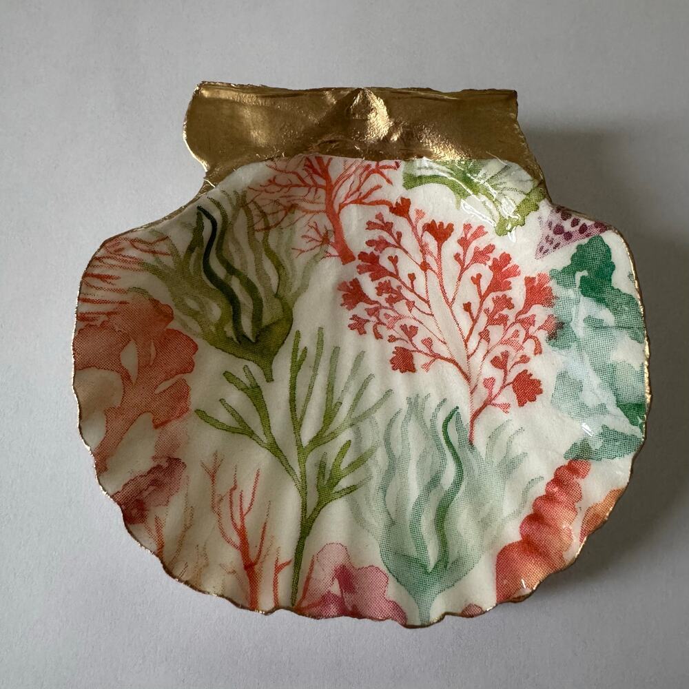 Coral Reef Seashell Trinket Dish Decor - Picture 3 of 5